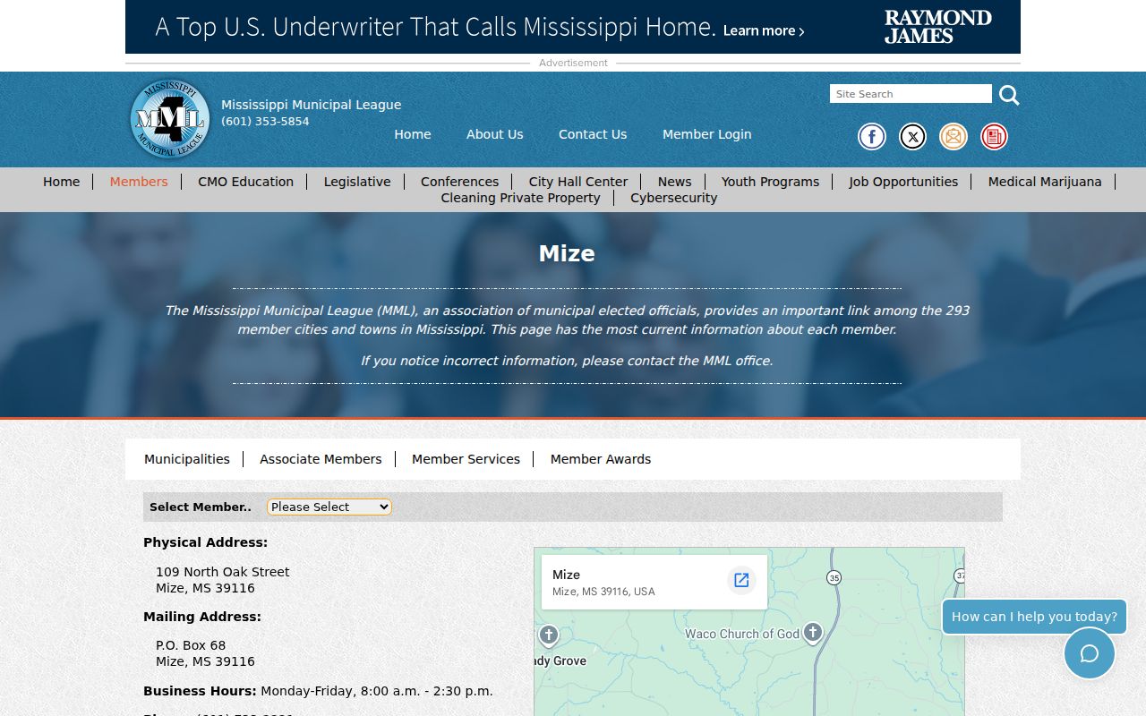 Smith County Mize warrant records city office hours